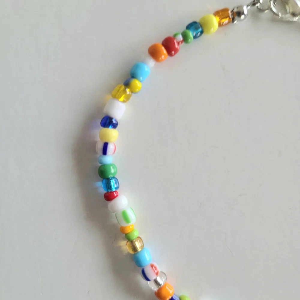 Boho Multicolor Beaded Anklet Bracelet - Picture 6 of 8